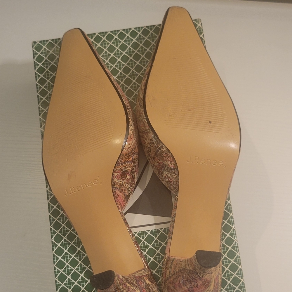J.Renee Pink Beaded Pointed-Toe Women's Heels - Picture 6 of 7
